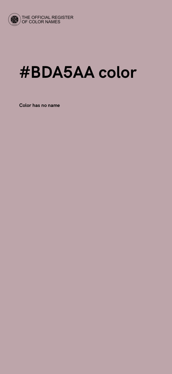 #BDA5AA color image