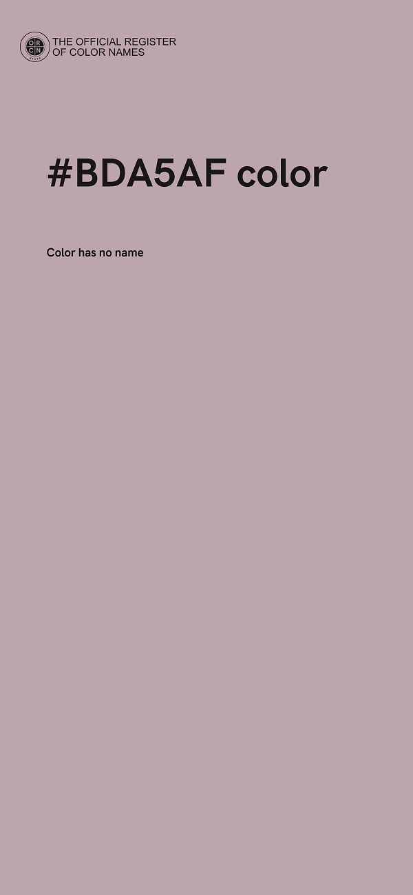 #BDA5AF color image