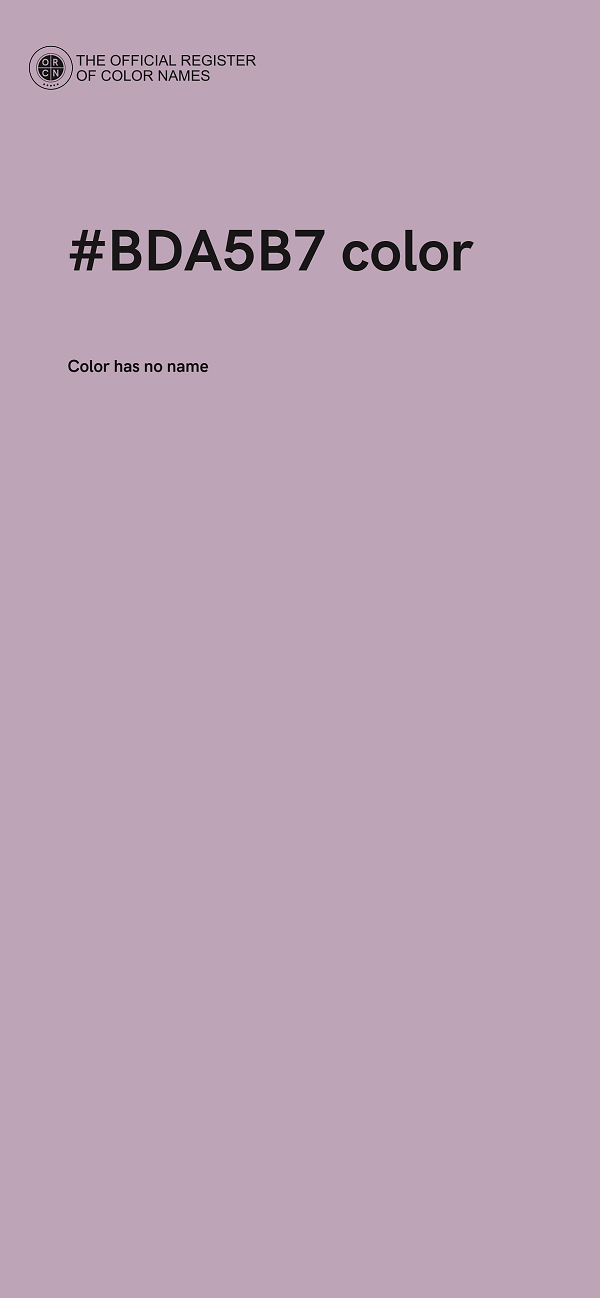 #BDA5B7 color image