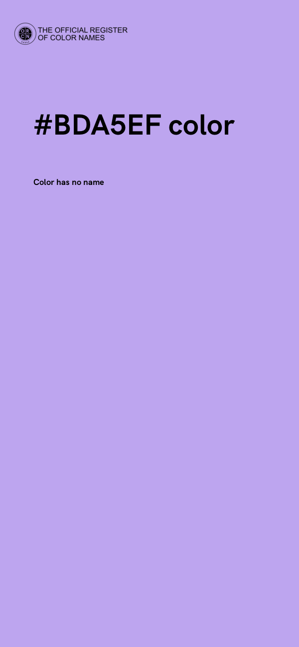 #BDA5EF color image