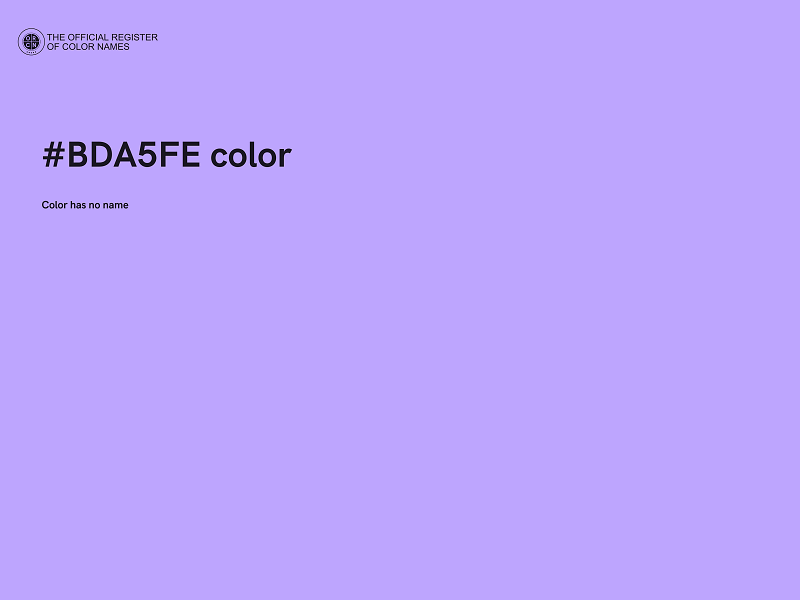 #BDA5FE color image