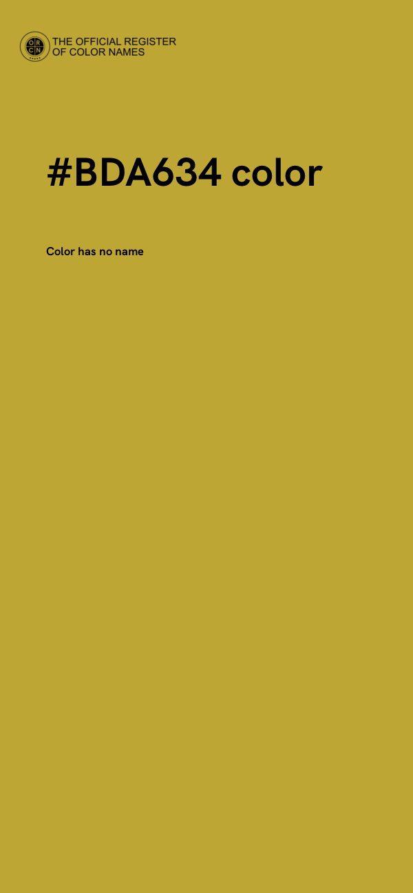 #BDA634 color image