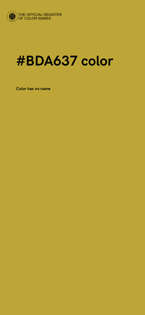 #BDA637 color image