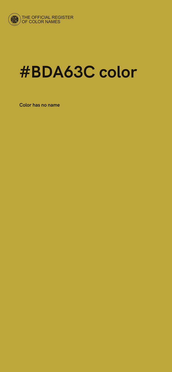 #BDA63C color image