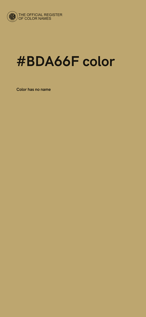 #BDA66F color image