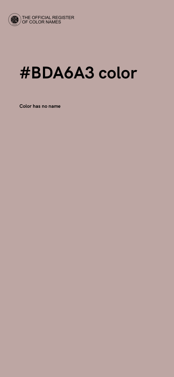 #BDA6A3 color image