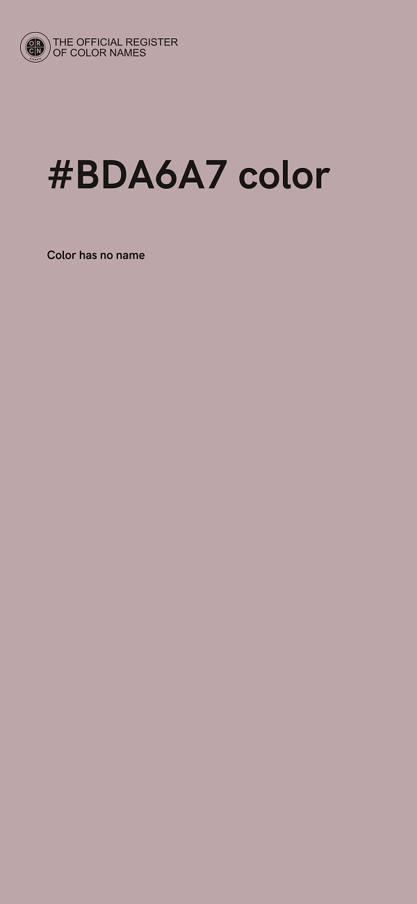 #BDA6A7 color image