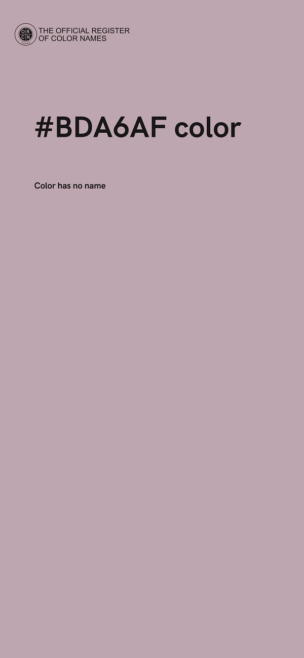 #BDA6AF color image