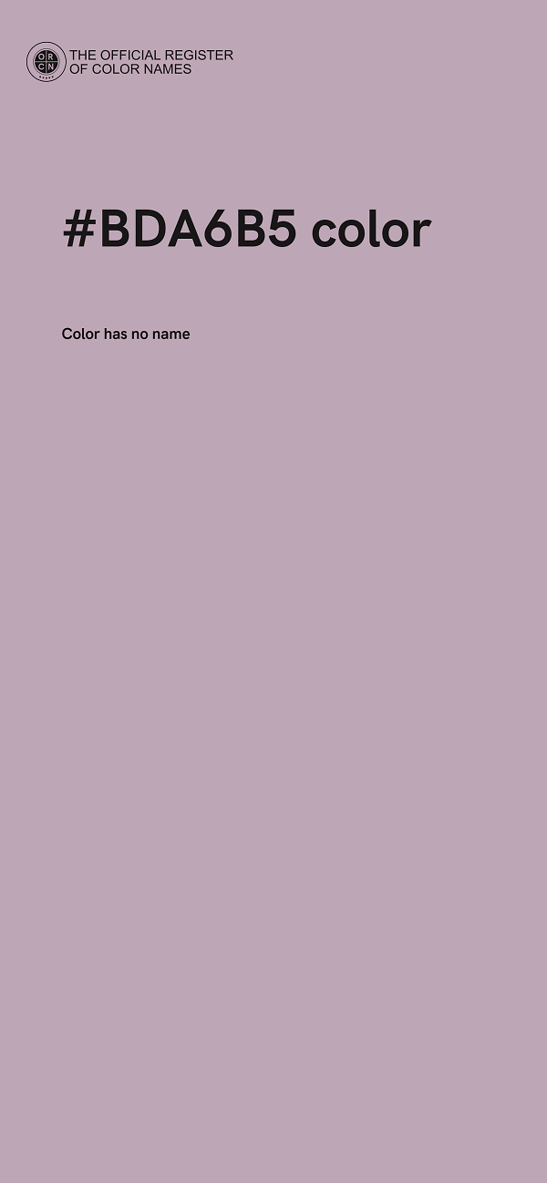 #BDA6B5 color image