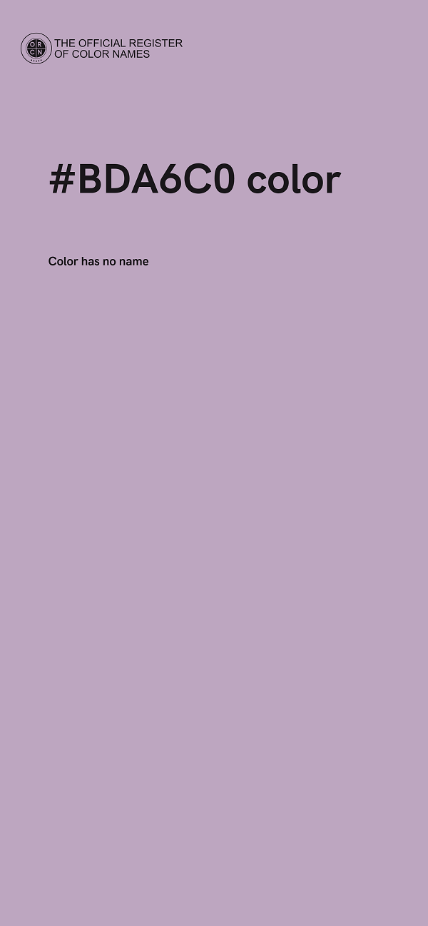 #BDA6C0 color image