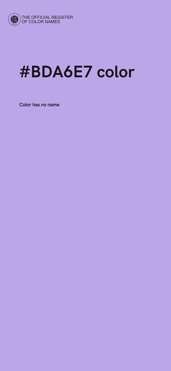 #BDA6E7 color image