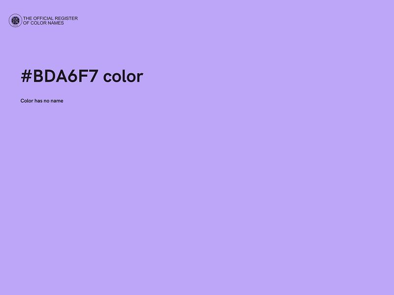 #BDA6F7 color image