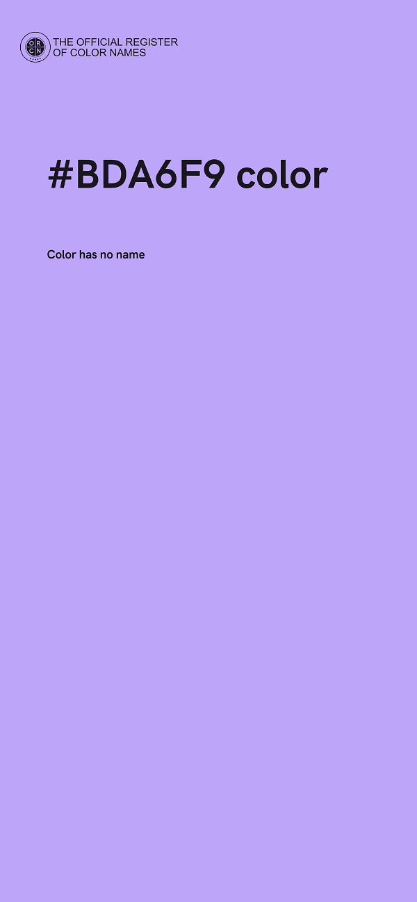 #BDA6F9 color image