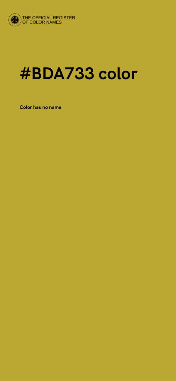 #BDA733 color image