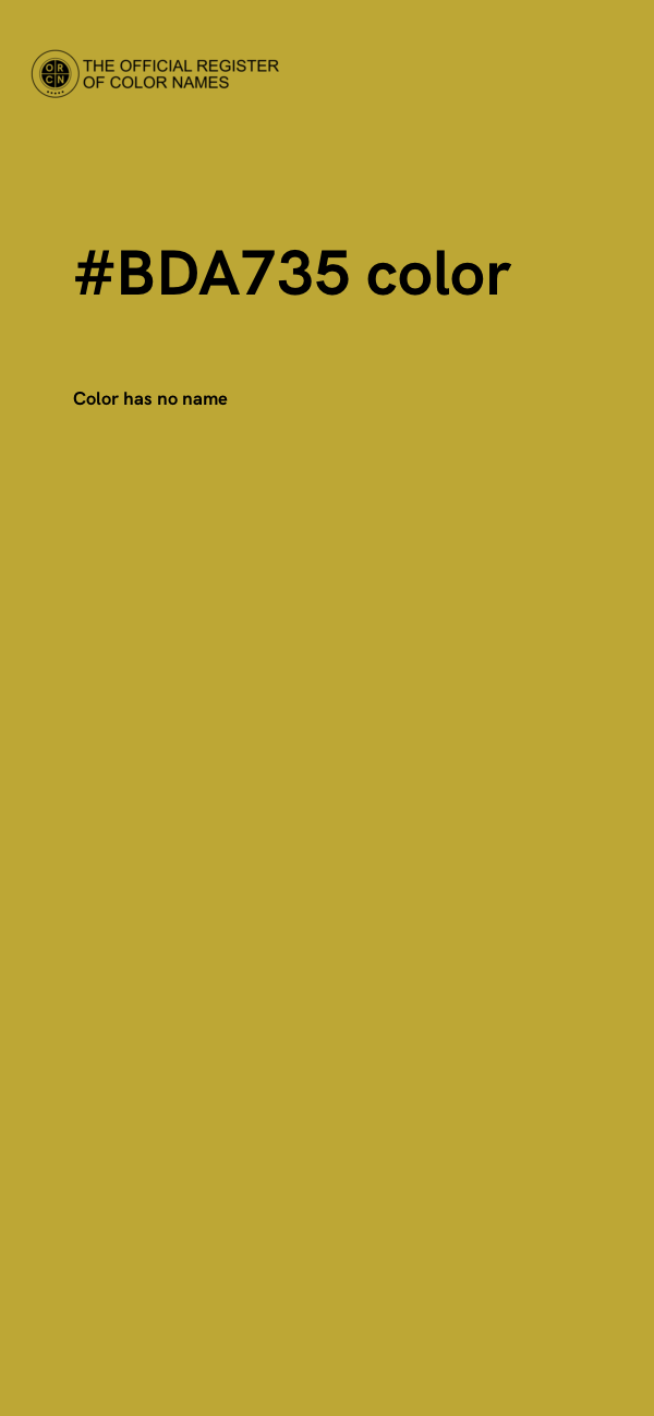 #BDA735 color image