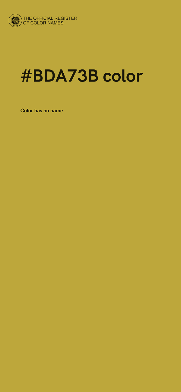 #BDA73B color image