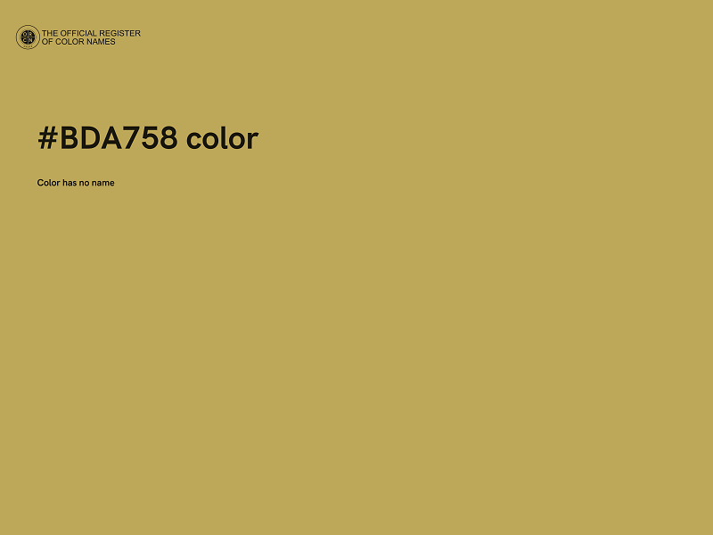 #BDA758 color image