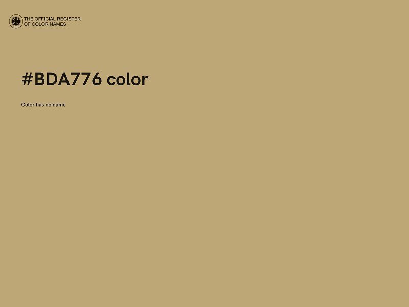 #BDA776 color image