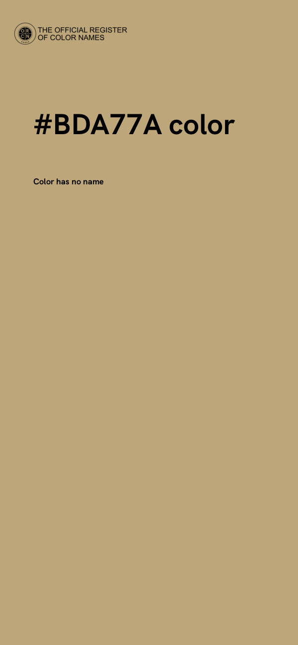 #BDA77A color image