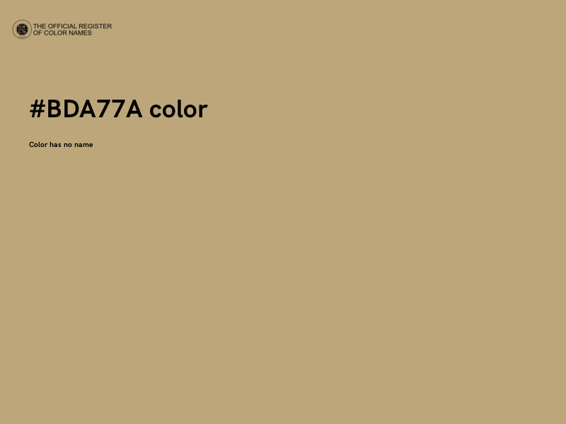#BDA77A color image