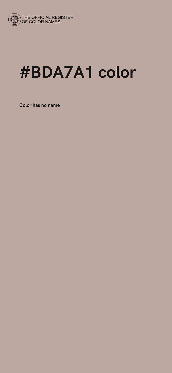 #BDA7A1 color image