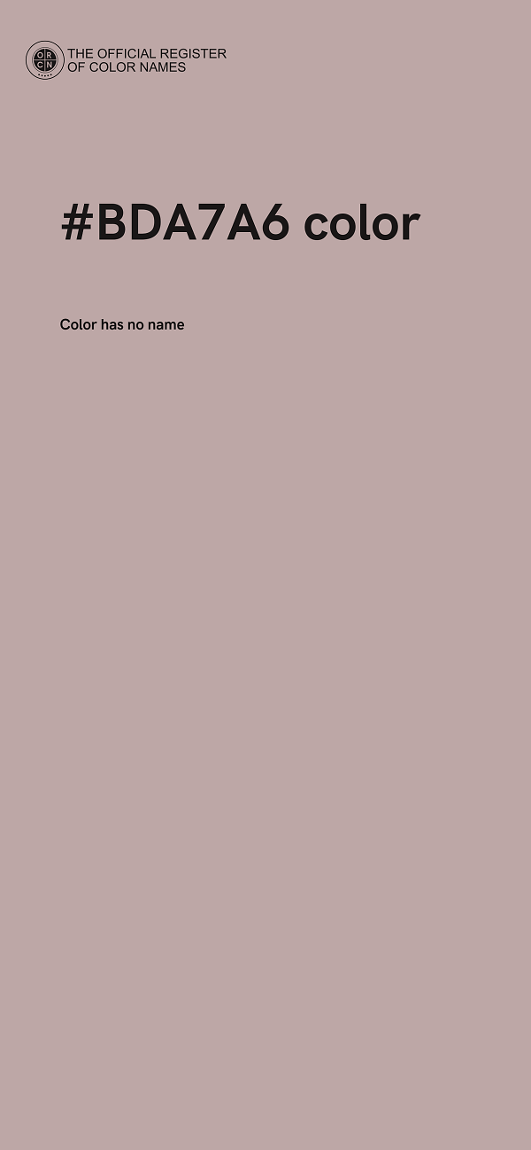 #BDA7A6 color image
