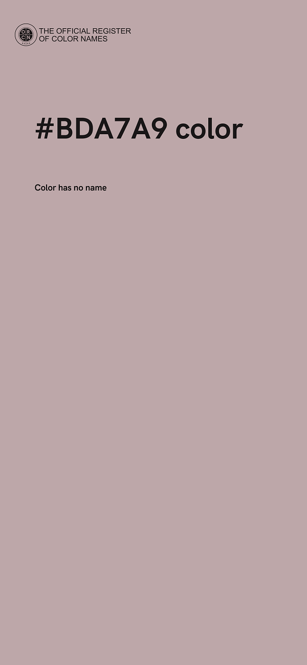 #BDA7A9 color image