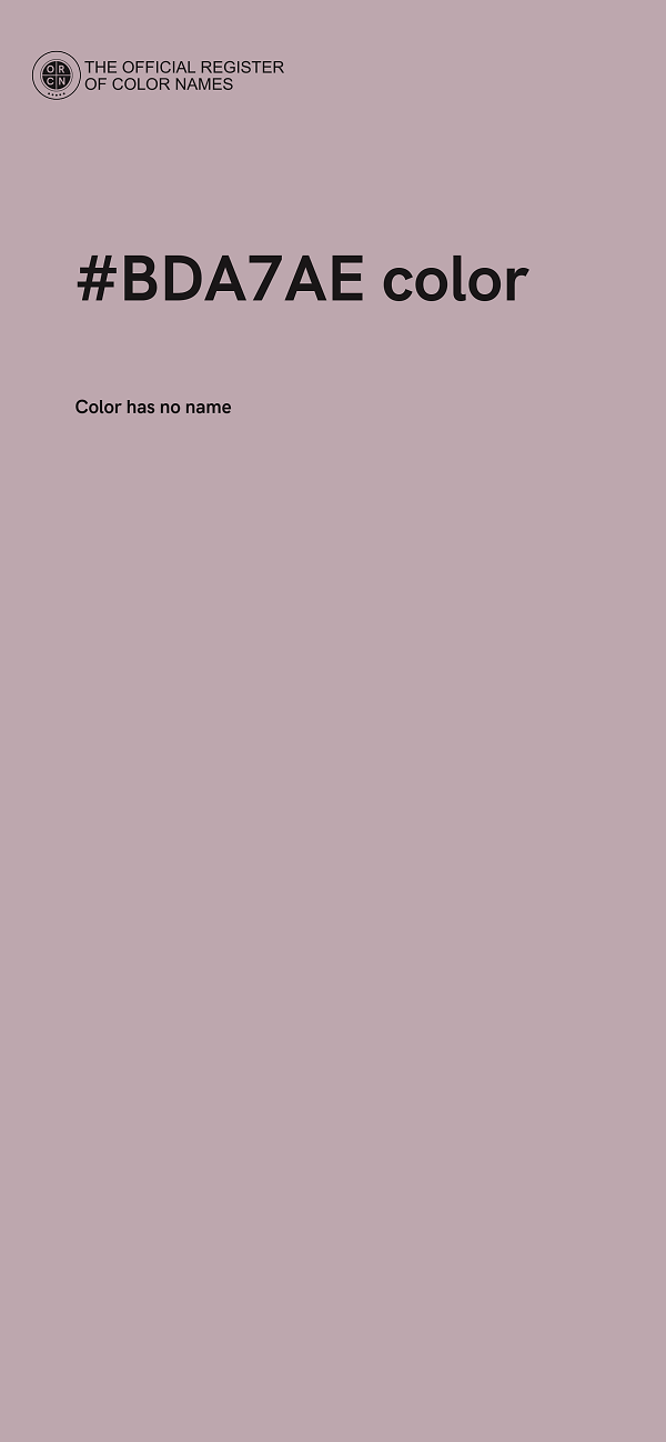 #BDA7AE color image