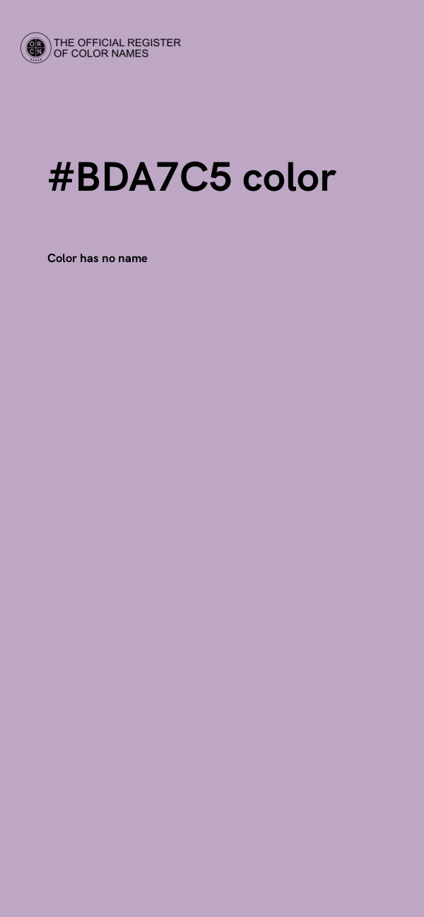 #BDA7C5 color image