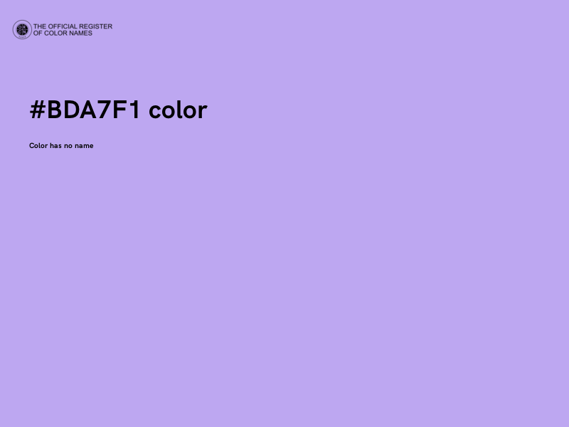 #BDA7F1 color image