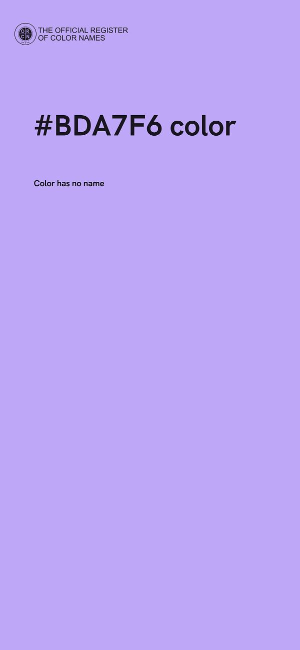 #BDA7F6 color image