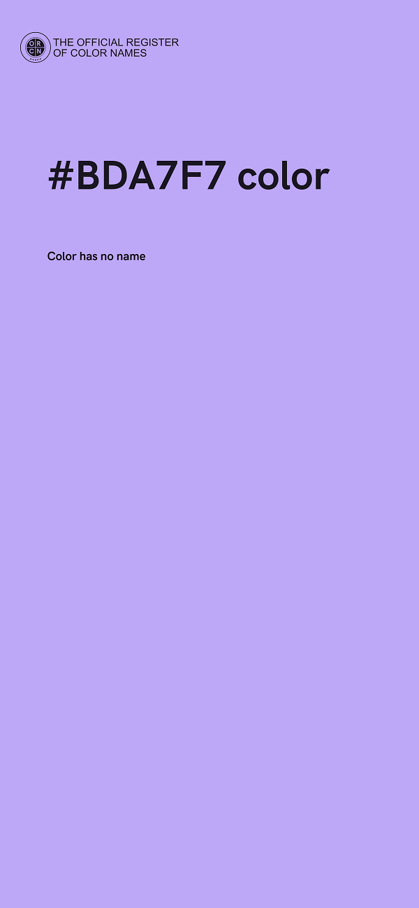 #BDA7F7 color image