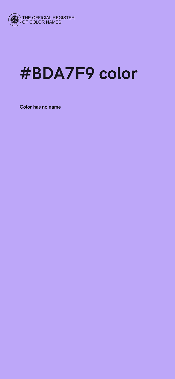 #BDA7F9 color image