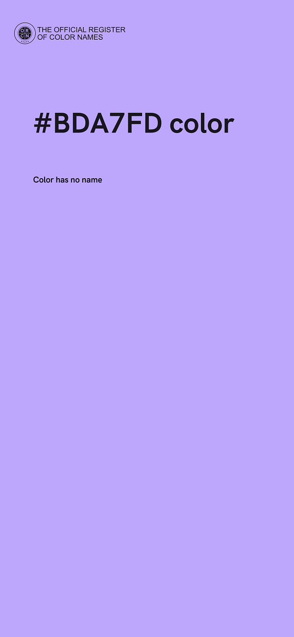 #BDA7FD color image
