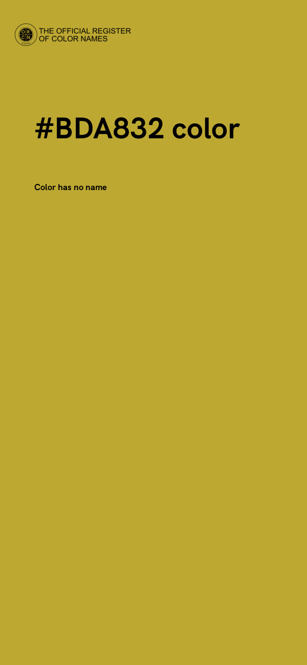 #BDA832 color image