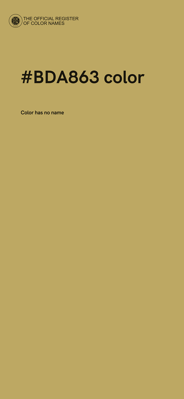 #BDA863 color image