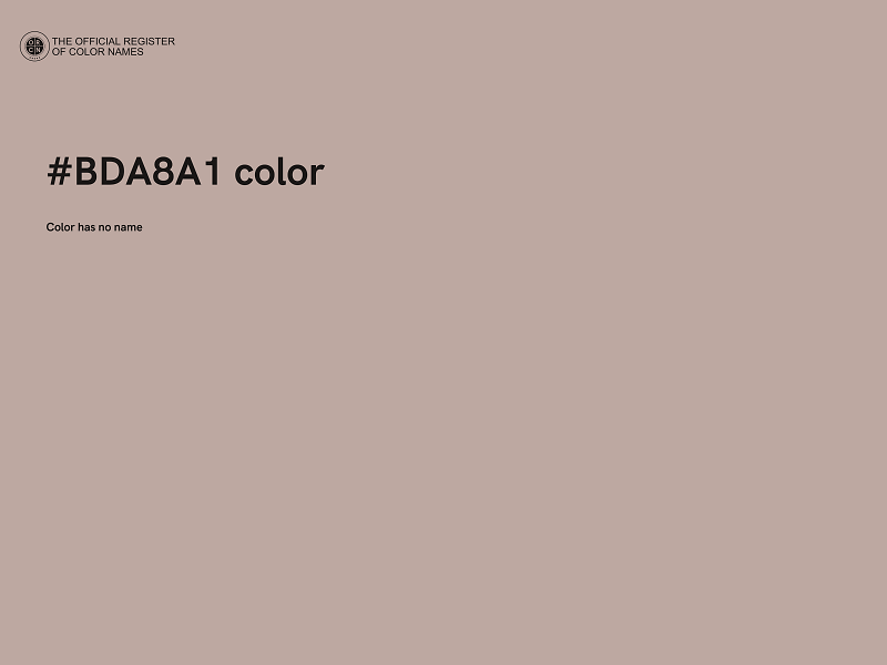 #BDA8A1 color image