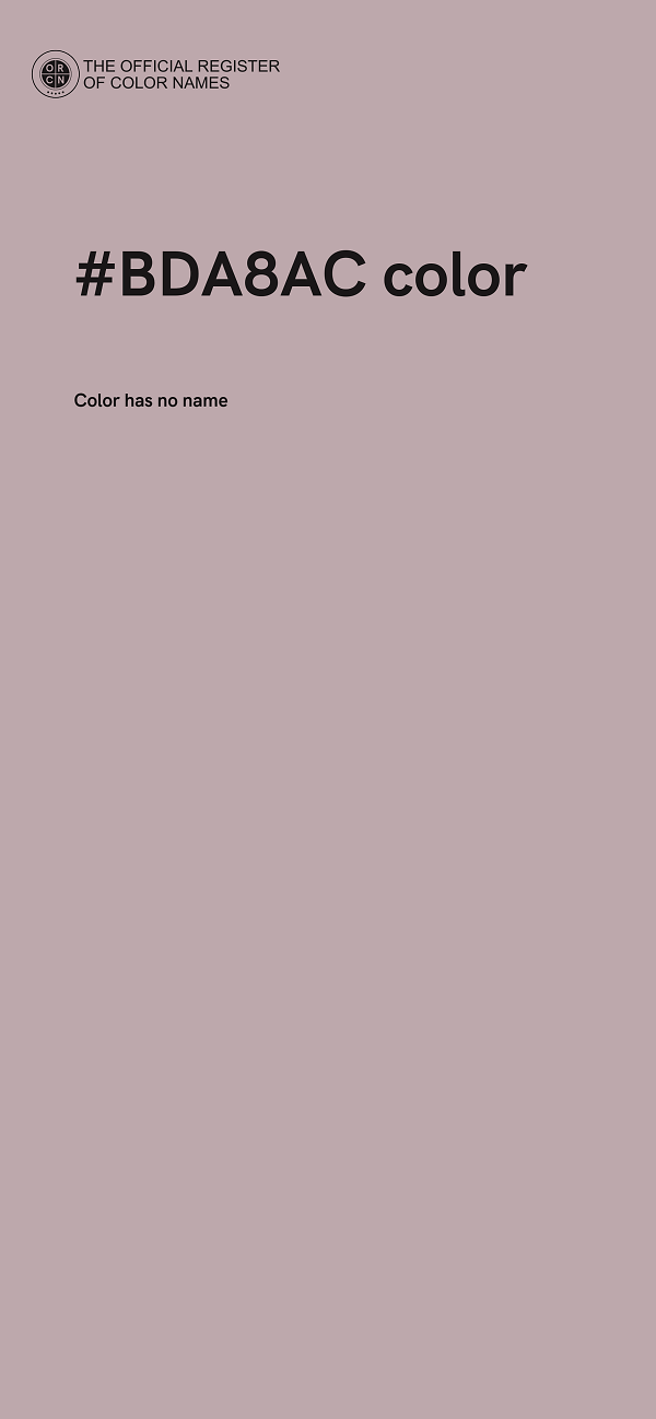 #BDA8AC color image