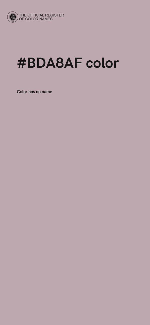 #BDA8AF color image