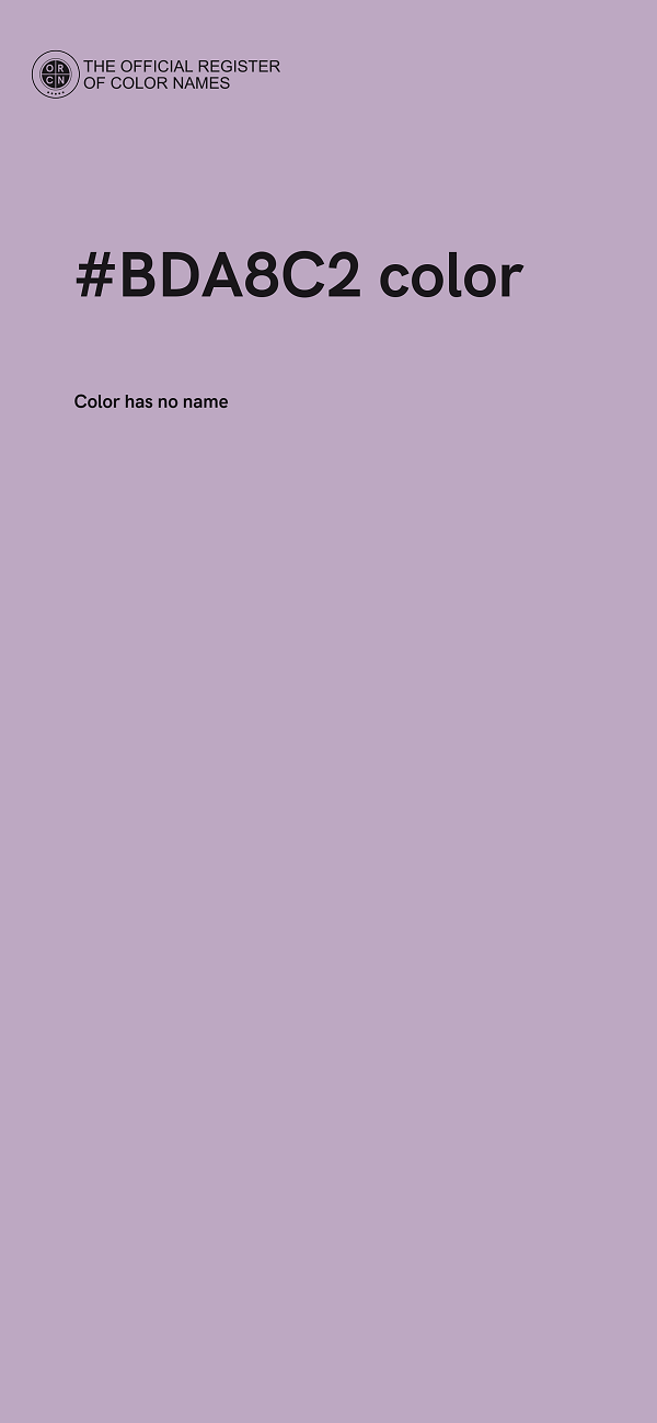 #BDA8C2 color image
