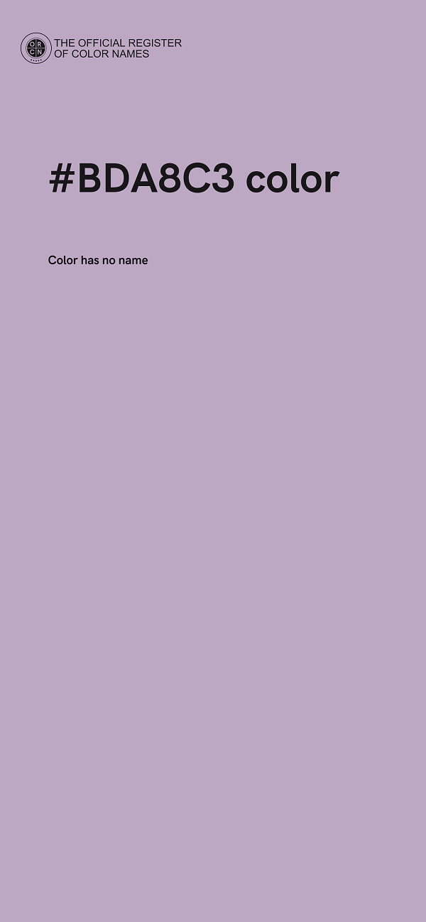 #BDA8C3 color image