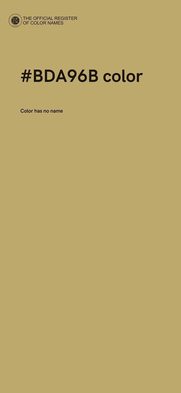 #BDA96B color image