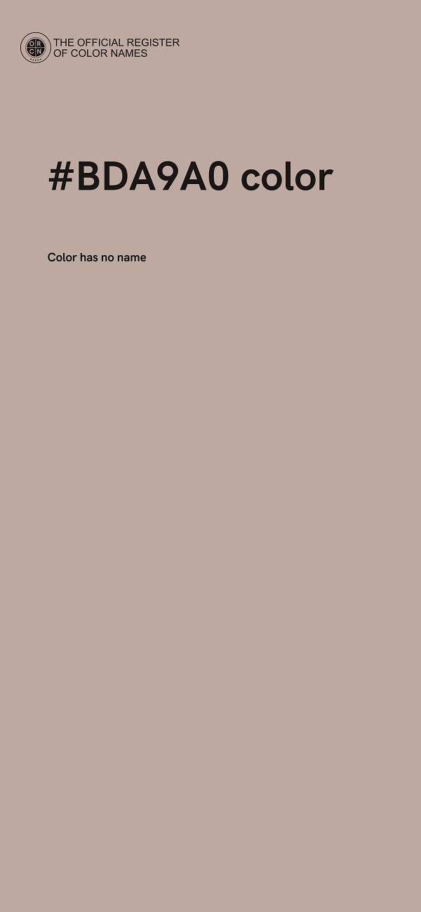 #BDA9A0 color image