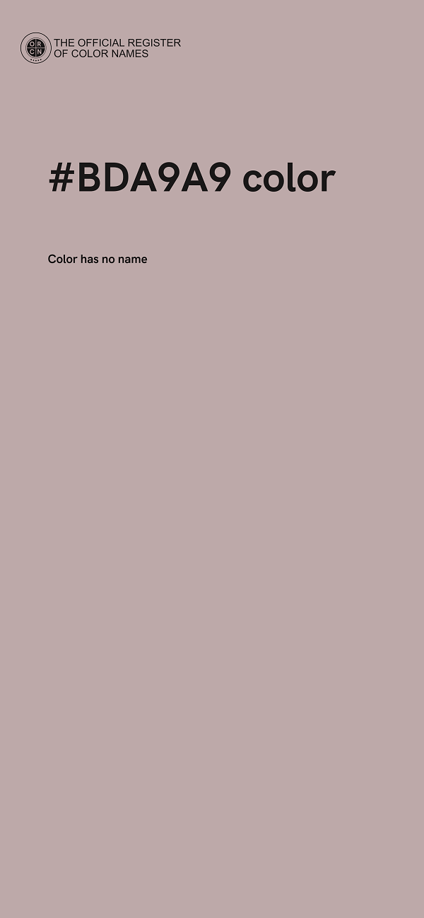 #BDA9A9 color image