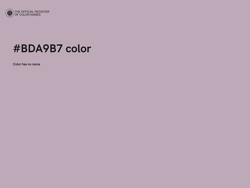 #BDA9B7 color image