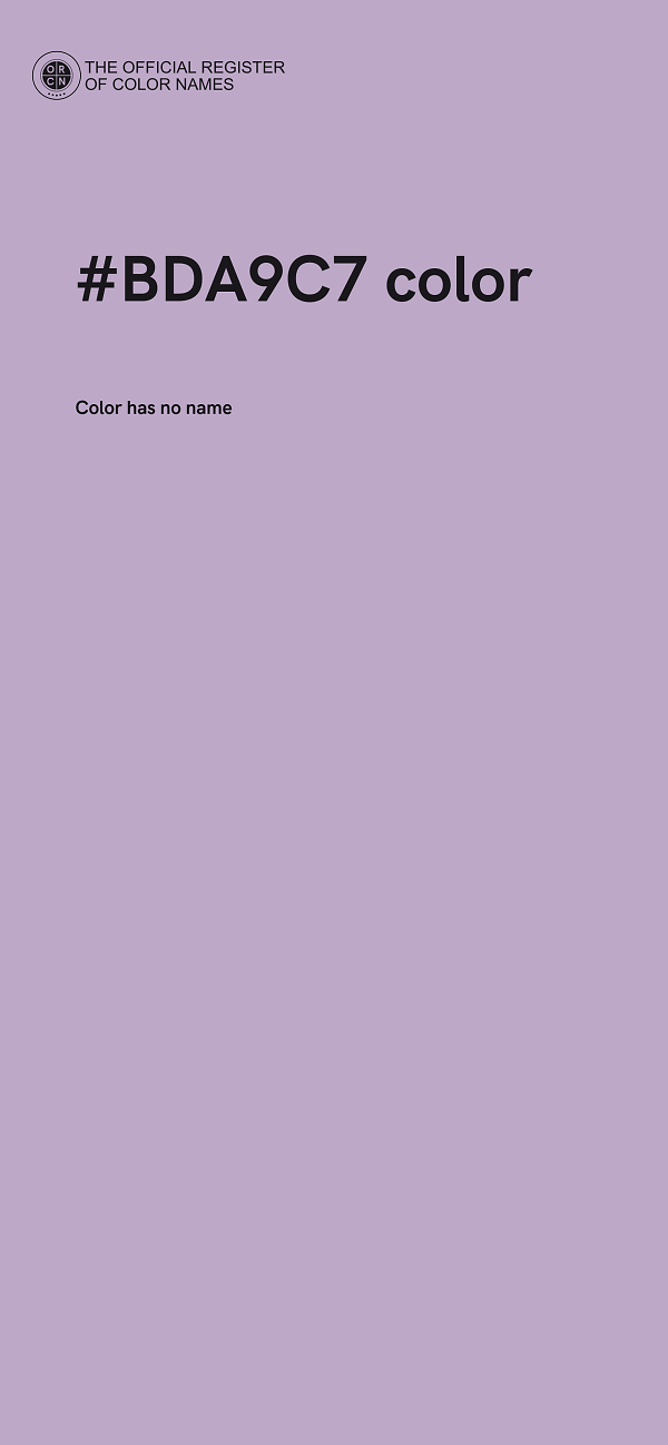 #BDA9C7 color image
