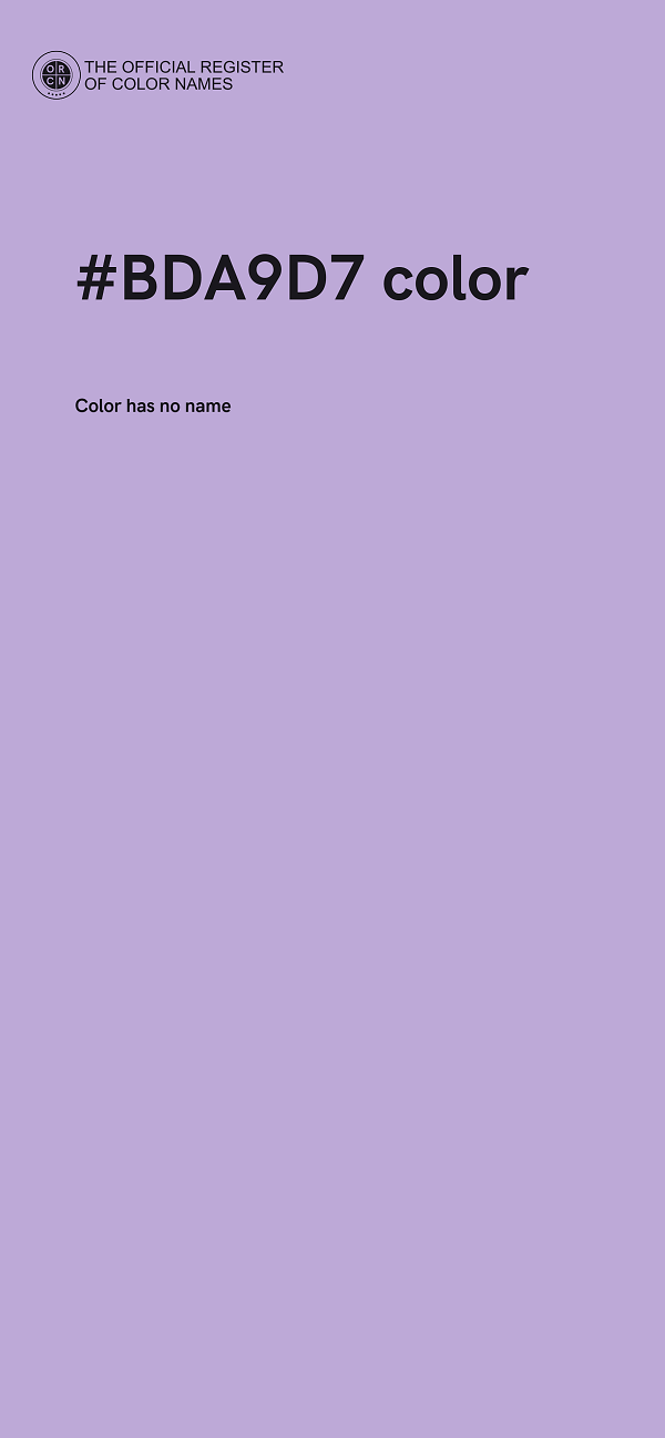 #BDA9D7 color image