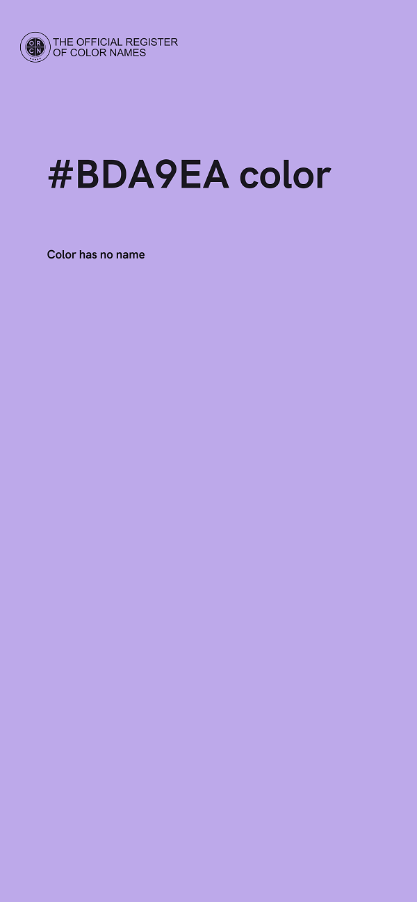 #BDA9EA color image