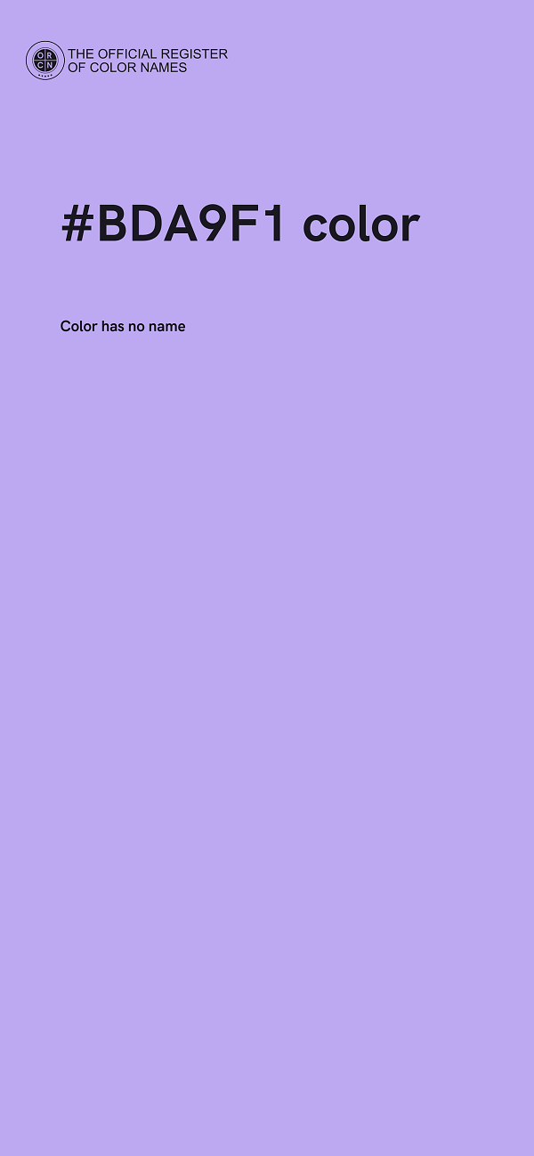 #BDA9F1 color image