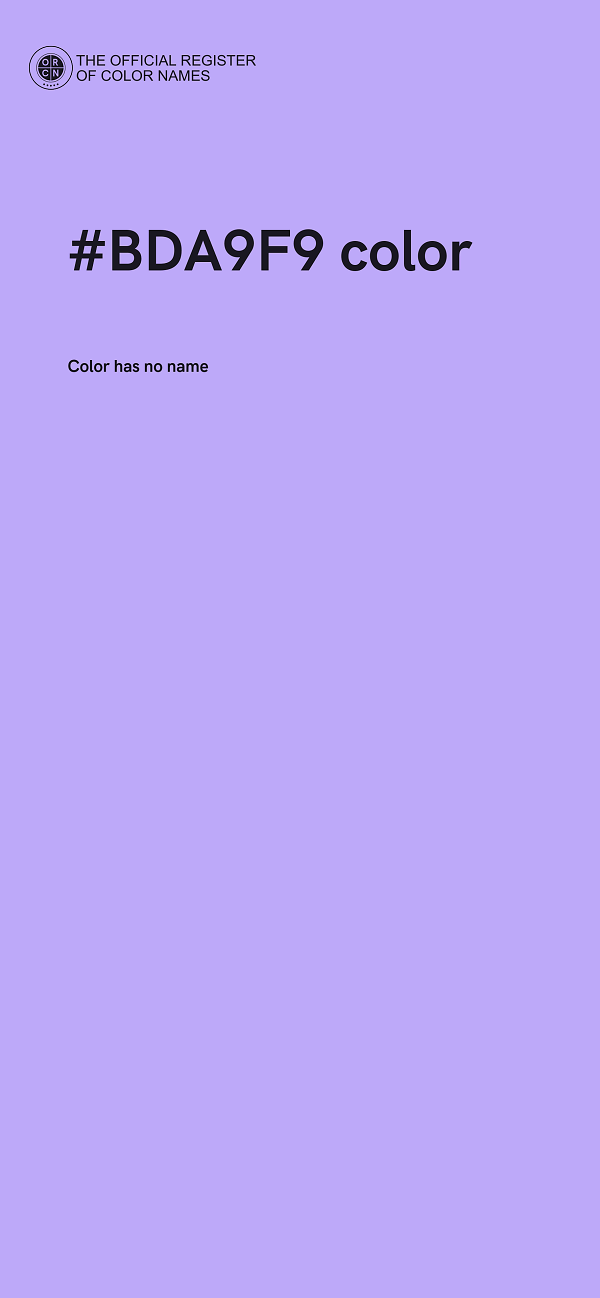 #BDA9F9 color image